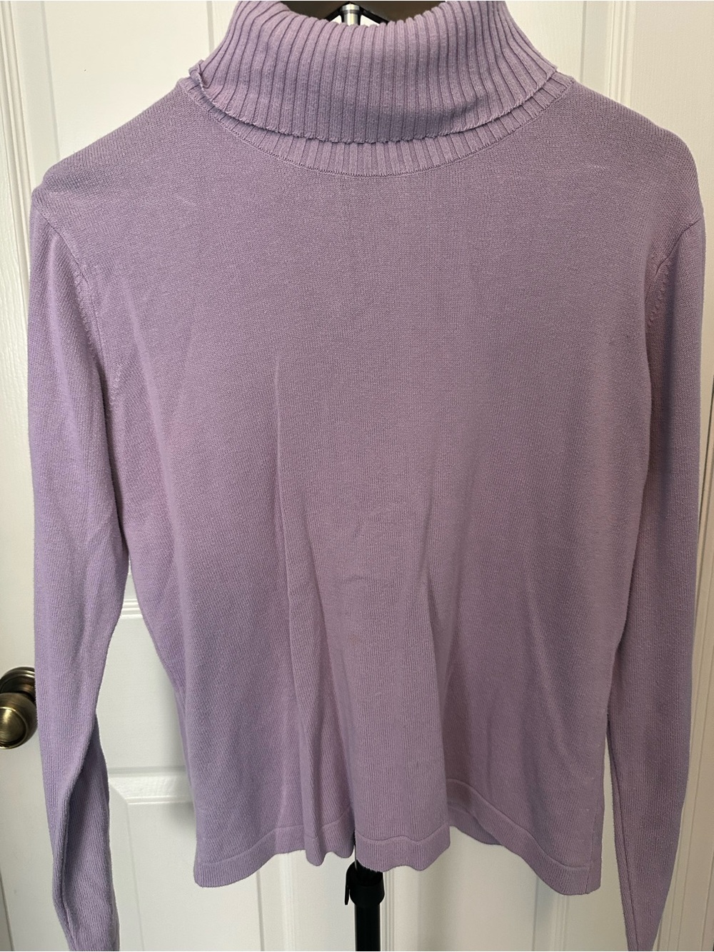 Talbots Lavender Ribbed Turtleneck Sweater